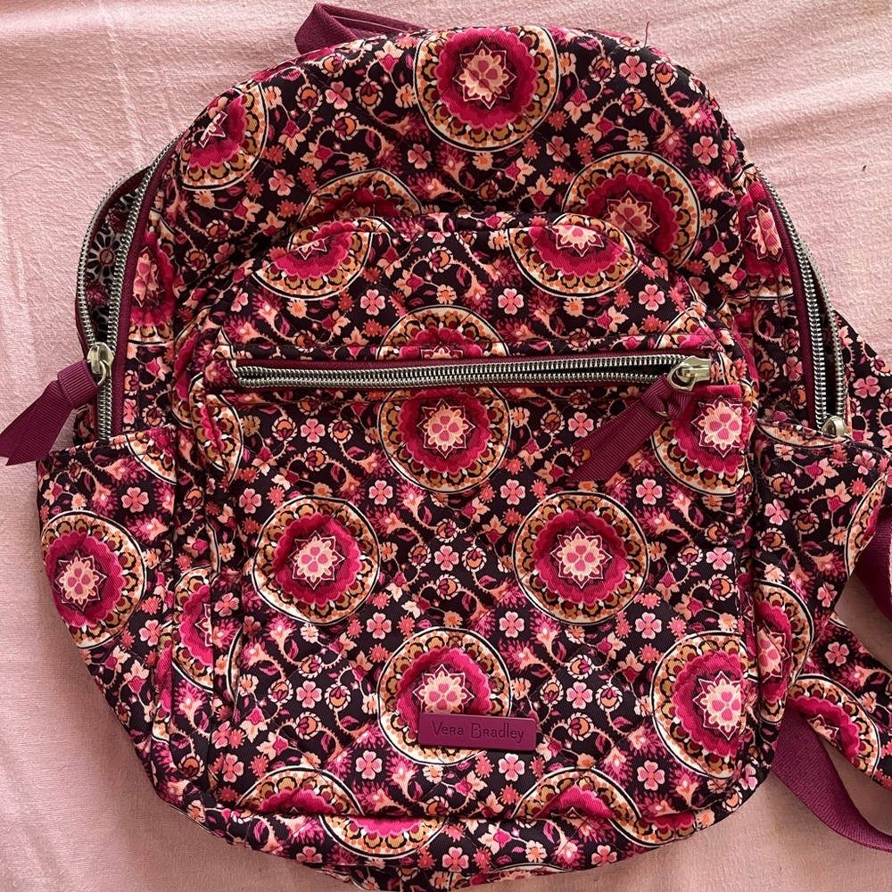 Vera Bradley Raspberry Medallion Small Backpack